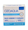 OZOAQUA PACK HIGIENE Y CUIDADO 1 ENVASE 15 ml ACEITE OZONIZADO 1 ENVASE 100 g JABON DE ACEITE OZONIZADO