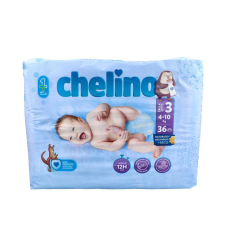 PAÑAL INFANTIL CHELINO TALLA 3 4 - 10 kg 36 PAÑALES