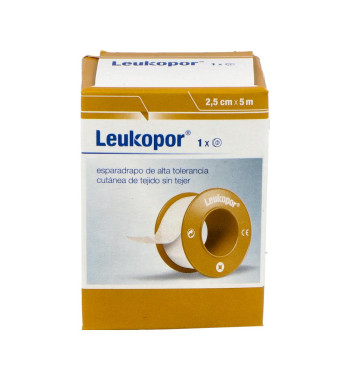 ESPARADRAPO HIPOALERGICO LEUKOPOR PAPEL 1 UNIDAD 5 m x 2,5 cm