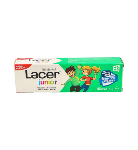 LACER JUNIOR GEL DENTAL 1 TUBO 75 ml SABOR MENTA