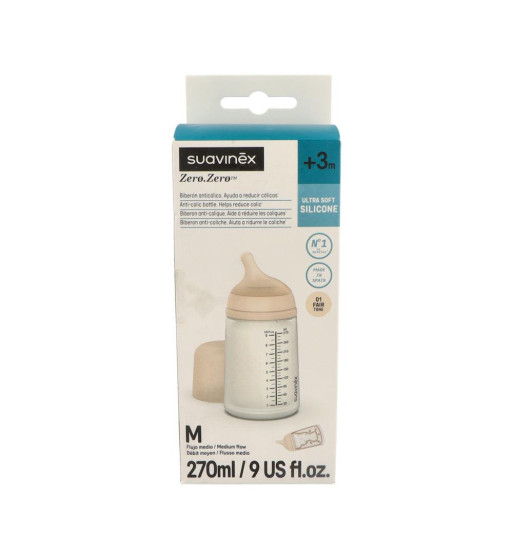 BIBERON ANTICOLICO T SILICONA SUAVINEX M 270 ML