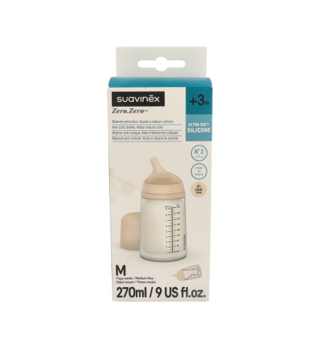 BIBERON ANTICOLICO T SILICONA SUAVINEX M 270 ML