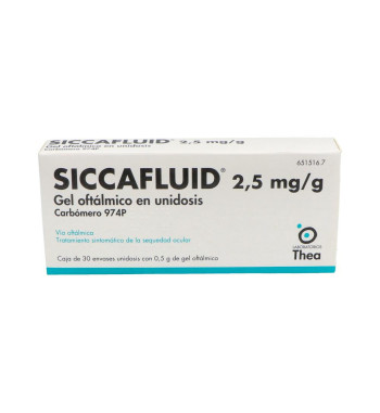 SICCAFLUID 2,5 mg/g GEL OFTALMICO 30 MONODOSIS 0,5 g