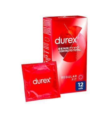 DUREX SENSITIVO CONTACTO TOTAL PRESERVATIVOS 12 UNIDADES