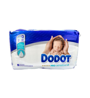 PAÑAL INFANTIL DODOT PRO SENSITIVE TALLA 0 3 KG 38 UNIDADES