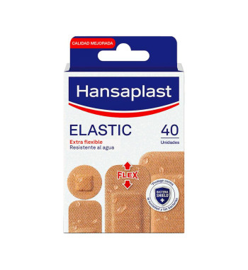 HANSAPLAST ELASTIC APOSITO ADHESIVO 40 UNIDADES SURTIDO DIFERENTES TAMAÑOS