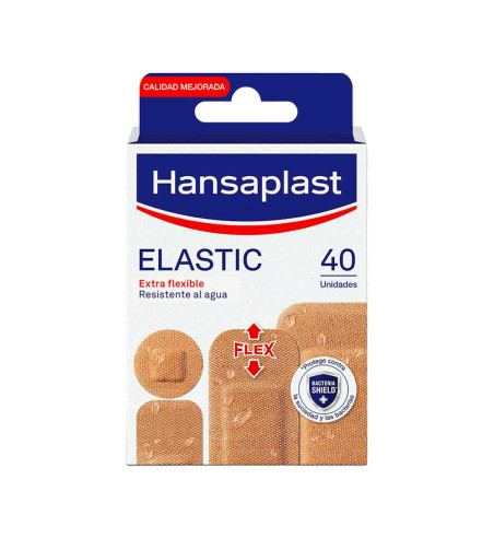 HANSAPLAST ELASTIC APOSITO ADHESIVO 40 UNIDADES SURTIDO DIFERENTES TAMAÑOS
