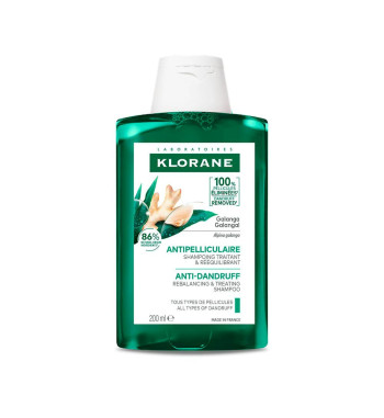 KLORANE ANTICASPA CHAMPU TRATANTE REEQUILIBRANTE A LA GALANGA 1 ENVASE 200 ml
