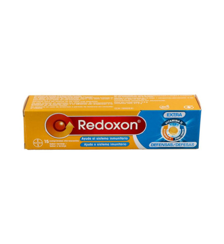 REDOXON EXTRA DEFENSAS VITAMINA C ZINC 15 COMPRIMIDOS EFERVESCENTES SABOR NARANJA