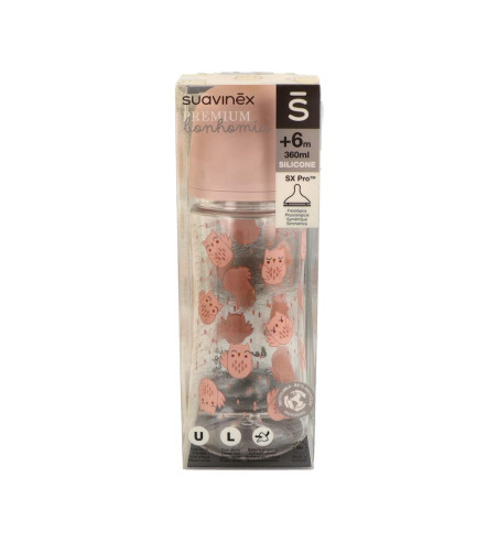 BIBERON TETINA FISIOLOGICA SILICONA PREMIUM BONHOMIA 1 UNIDAD 360 ml TALLA L