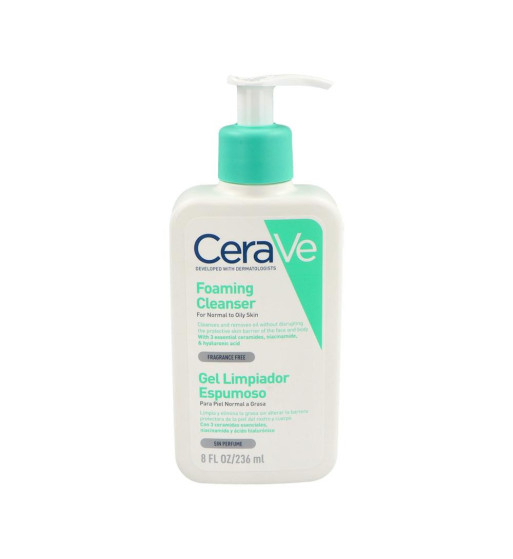 GEL LIMPIADOR ESPUMOSO CERAVE 1 ENVASE 236 ml
