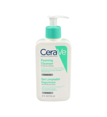 GEL LIMPIADOR ESPUMOSO CERAVE 1 ENVASE 236 ml