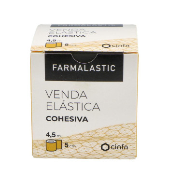 VENDA ELASTICA COHESIVA FARMALASTIC 1 UNIDAD 4,5 m x 5 cm COLOR BLANCO