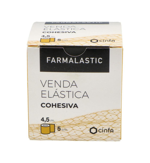 VENDA ELASTICA COHESIVA FARMALASTIC 1 UNIDAD 4,5 m x 5 cm COLOR BLANCO