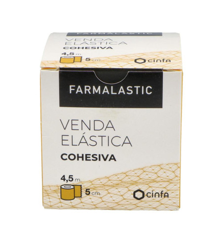 VENDA ELASTICA COHESIVA FARMALASTIC 1 UNIDAD 4,5 m x 5 cm COLOR BLANCO