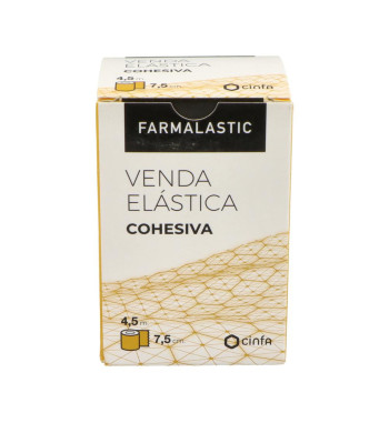 VENDA ELASTICA COHESIVA FARMALASTIC 1 UNIDAD 4,5 m x 7,5 cm COLOR BLANCO