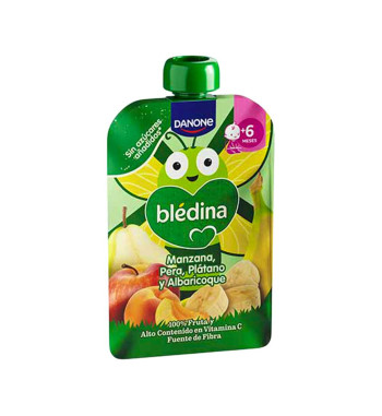 BLEDINA POUCH MANZANA PERA PLATANO Y ALBARICOQUE 1 POUCH 100 g