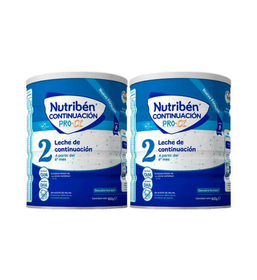 NUTRIBEN CONTINUACION PRO 2 ENVASES 800 g PACK DESCUENTO