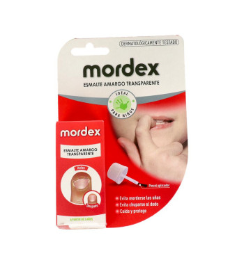 MORDEX ESMALTE AMARGO TRANSPARENTE 1 ENVASE 9 ml CON PINCEL