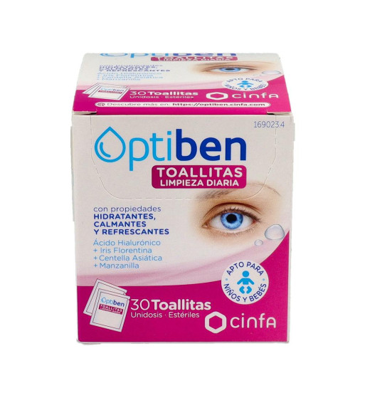 OPTIBEN TOALLITA CON LOCION LIMPIADORA HIGIENE 30 UNIDADES
