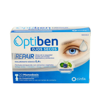 OPTIBEN OJOS SECOS REPAIR 20 MONODOSIS 0,5 ml