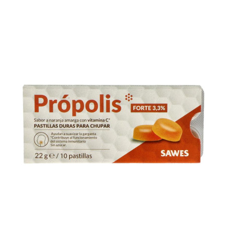 PROPOLIS SAWES EN CARAMELOS SIN AZUCAR 1 ENVASE 22 g SABOR NARANJA