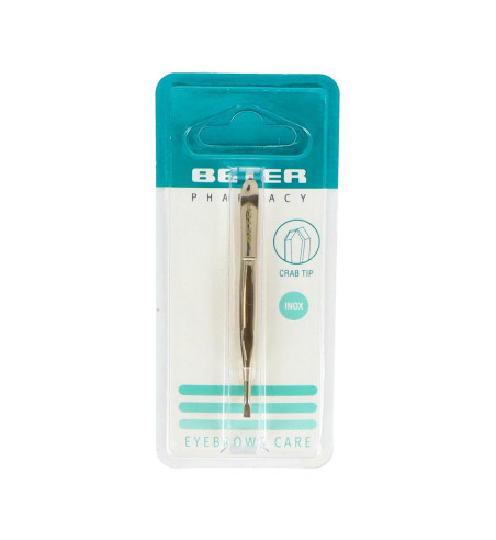 PINZAS DEPILAR BETER P CANGREJO DORADA 9.3 CM