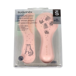 CEPILLO Y PEINE INFANTIL SOFT SUAVINEX ROSA DECORADO