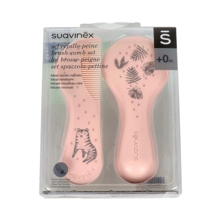 CEPILLO Y PEINE INFANTIL SOFT SUAVINEX ROSA DECORADO