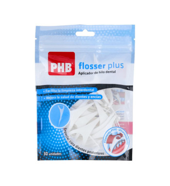 PHB Flosser Plus Hilo Dental con Aplicador 30U | Farmaenvia