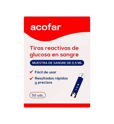 TIRAS REACTIVAS GLUCEMIA ACOFARMA NESIRA 50 UNIDADES