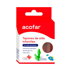 ACOFAR Tapones Oídos Silicona Moldeada Infantiles 6 Uds | Farmaenvia