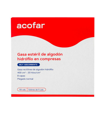 ACOFAR Compresas Gasa Estéril 50 Unidades | Farmaenvia
