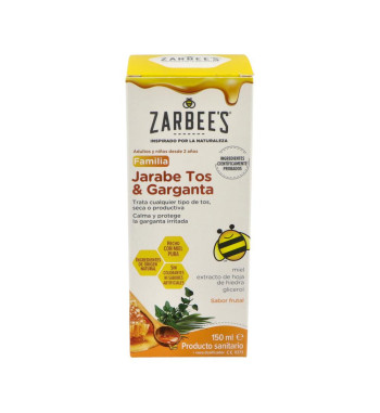 ZARBEES Jarabe Tos y Garganta Familia 150ml | Farmaenvia