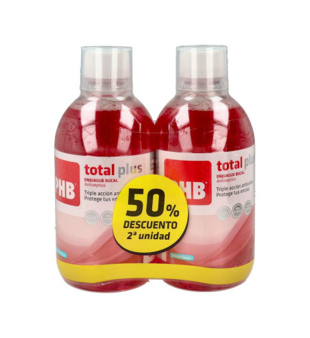 PHB TOTAL PLUS ENJUAGUE BUCAL 2 ENVASES 500 ml