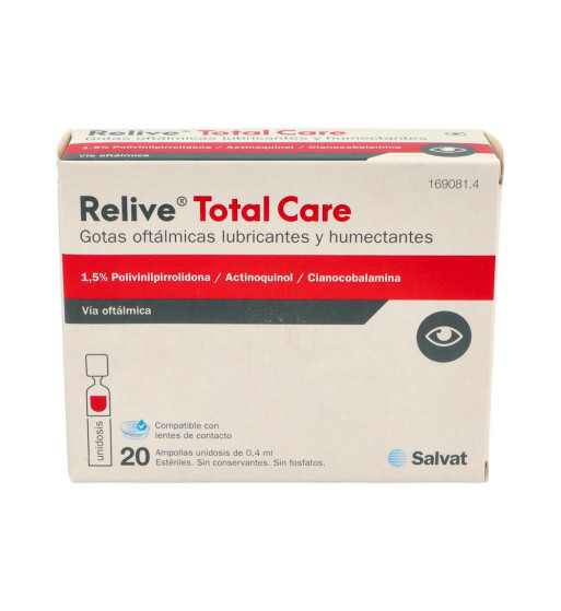 RELIVE TOTAL CARE GOTAS OFTALMICAS ESTERIL 20 MONODOSIS 0,4 ml