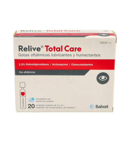 RELIVE TOTAL CARE GOTAS OFTALMICAS ESTERIL 20 MONODOSIS 0,4 ml