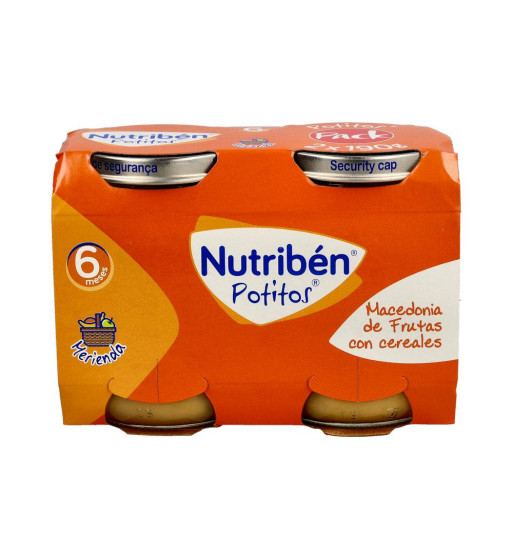 NUTRIBEN POTITOS MACEDONIA DE FRUTAS CON CEREALES 2 ENVASES 190 g