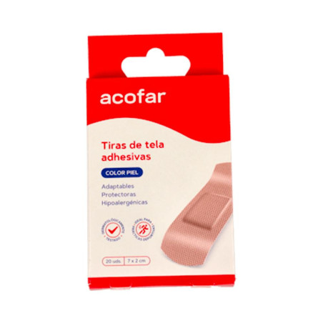 Acofar Tiras de Tela Adhesivas 10 U. Color Piel | Farmaenvia