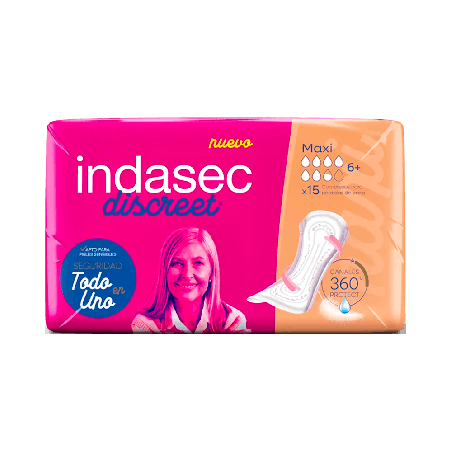 Indasec Discreet Maxi B15 Compresas 15 Uds. | Farmaenvia