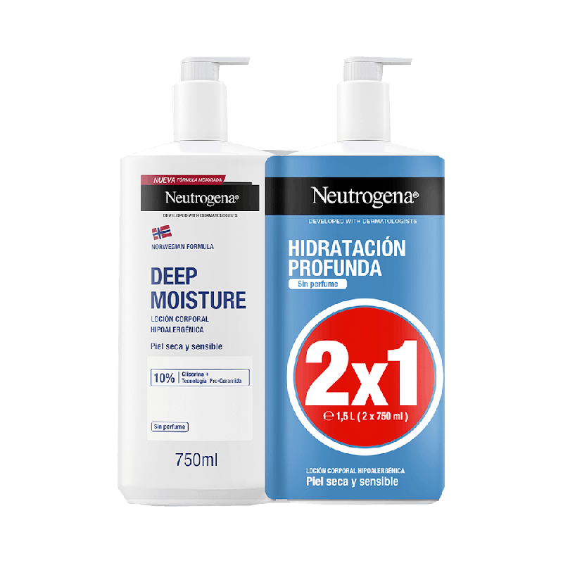 Neutrogena Loción Corporal Hidratación Profunda 2x1L | Farmaenvia
