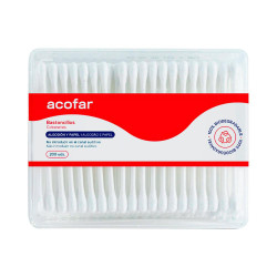 Bastoncillos Acofar Algodón 200 unidades | Farmaenvia