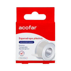 ACOFAR Esparadrapo Plástico Microperforado 5m x 2,5cm | Farmaenvia