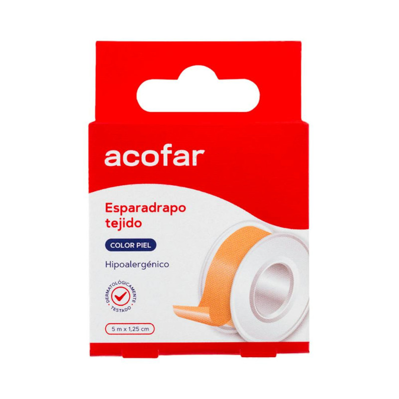 Acofar Esparadrapo Tejido Piel 5m x 1,25cm | Farmaenvia