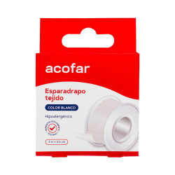 Acofar Esparadrapo Tejido Blanco 5m x 2,5cm | Farmaenvia