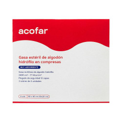 ACOFAR Gasa Estéril Algodón Hidrófilo 6 Compresas | Farmaenvia