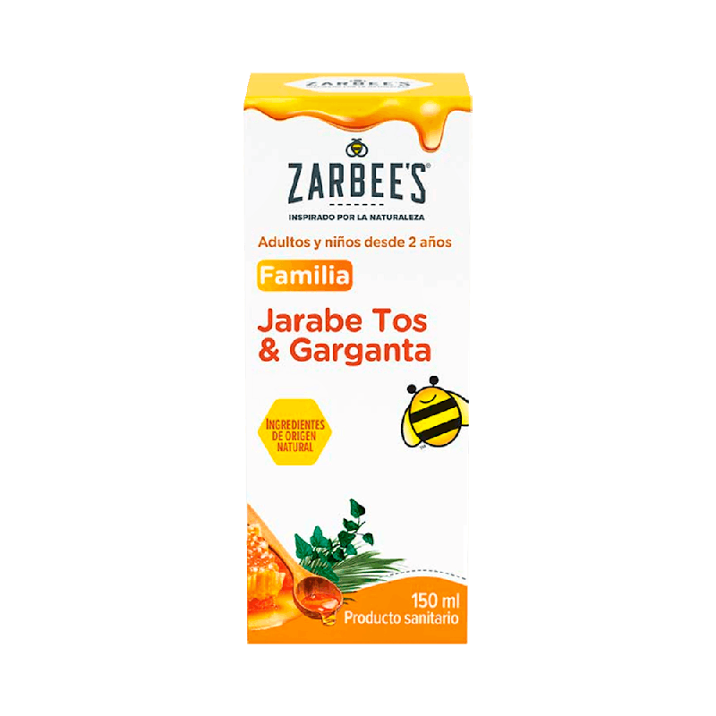 ZARBEES Jarabe Tos y Garganta Familia 150ml | Farmaenvia
