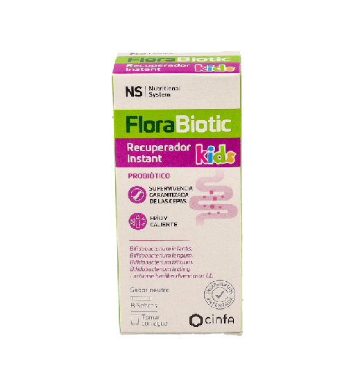 NS FLORABIOTIC KIDS RECUPERADOR INSTANT  8 SOBRES 2 G SABOR
