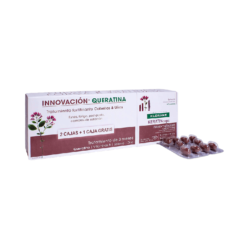 KLORANE KERATINCAPS Trio 3x30 Cápsulas | Farmaenvia.com