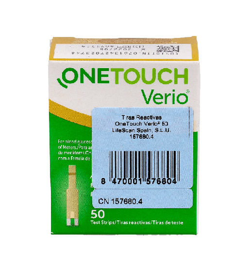 ONE TOUCH VERIO TIRAS REACTIVAS 50 UNI.